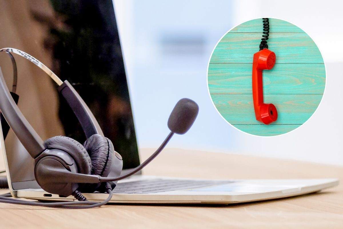 Cornetta pendente call center